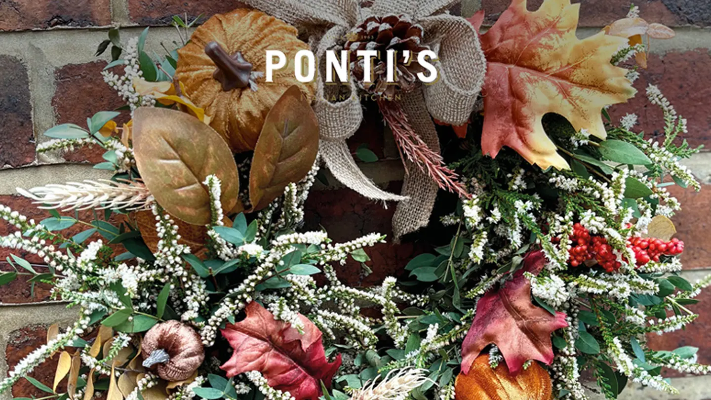 Autumn wreath making image
